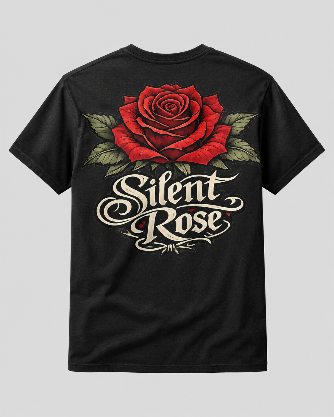Silent Rose Cotton Printed T-Shirt