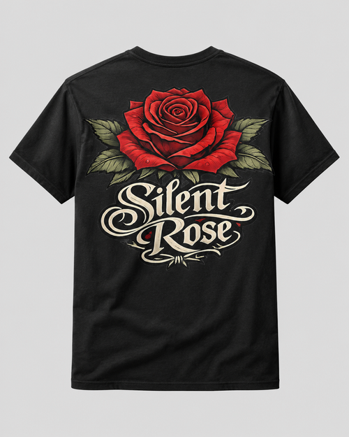 Silent Rose Cotton Printed T-Shirt